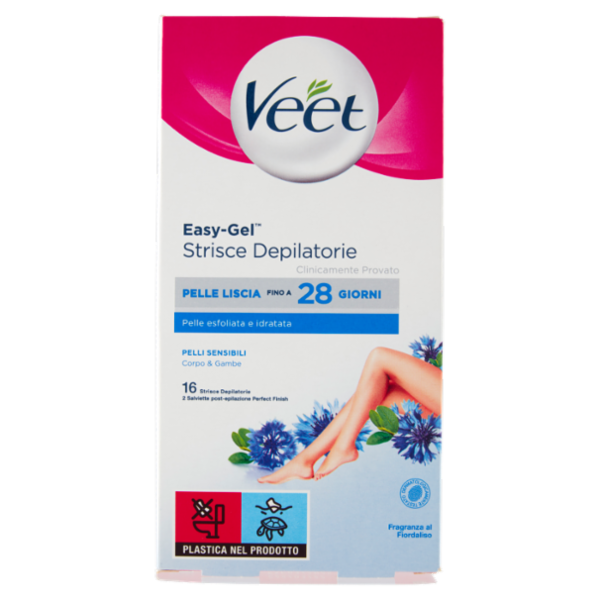 Veet Strisce Depilatorie per Gambe e Corpo, Confezione da 16 Strisce