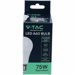 V-Tac Led Termoplastica E27 10,5W; 75W 4000K N