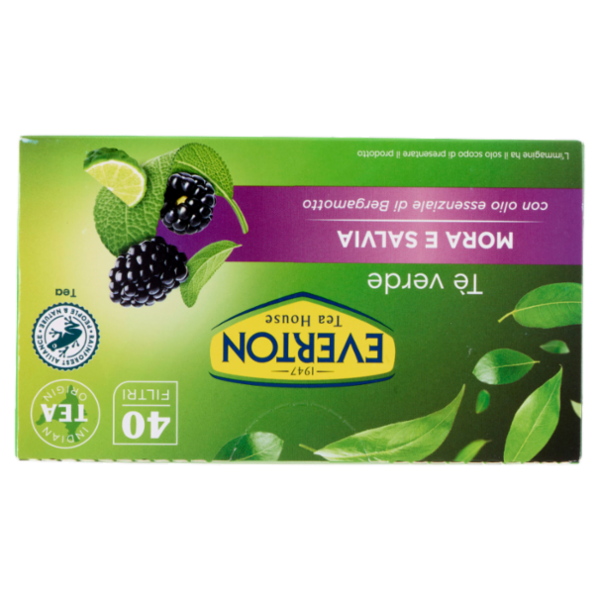 Everton Tè verde Mora e Salvia Filtri 40 x 1,3 g