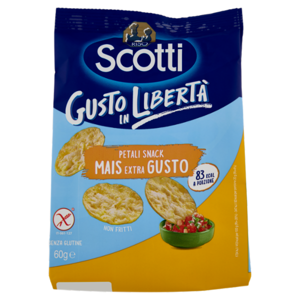 Riso Scotti Petali Snack Mais Extra Gusto 60 g