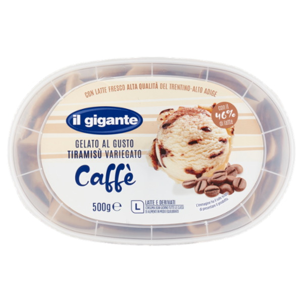 IL GIGANTE Gelato al Gusto Tiramisù Variegato Caffè 500 g