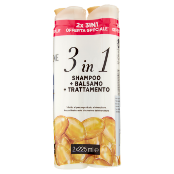 Pantene Pro-V 3in1 Shampoo+Balsamo+Trattamento Extra Delicato 2x225 ml