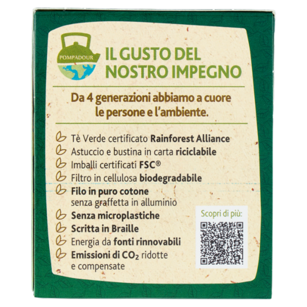 Sir Winston Tea Tè Verde con Matcha Fragola e Vaniglia 20 x 1,75 g