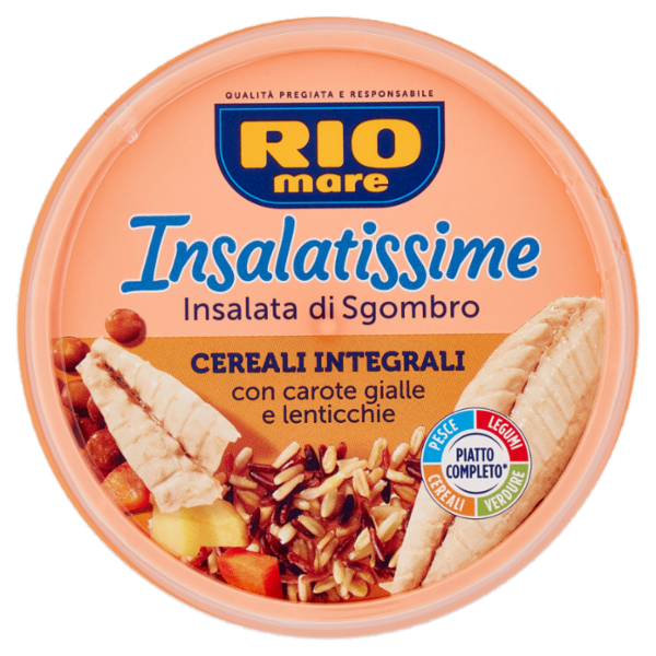 Rio mare Insalatissime Insalata di Sgombro Cereali Integrali con carote gialle e lenticchie 220 g