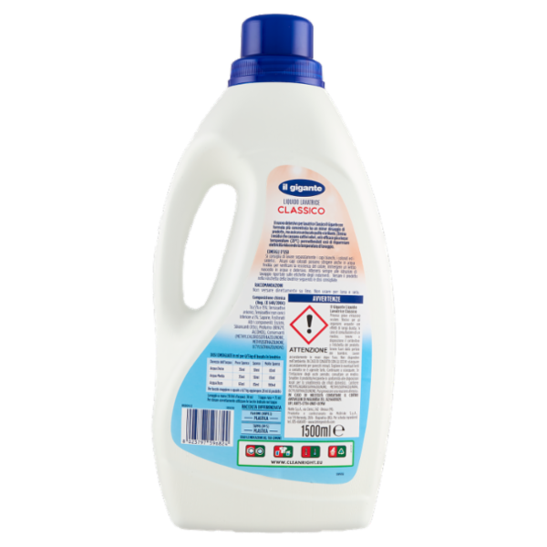 IL GIGANTE Liquido Lavatrice Classico 1500 ml