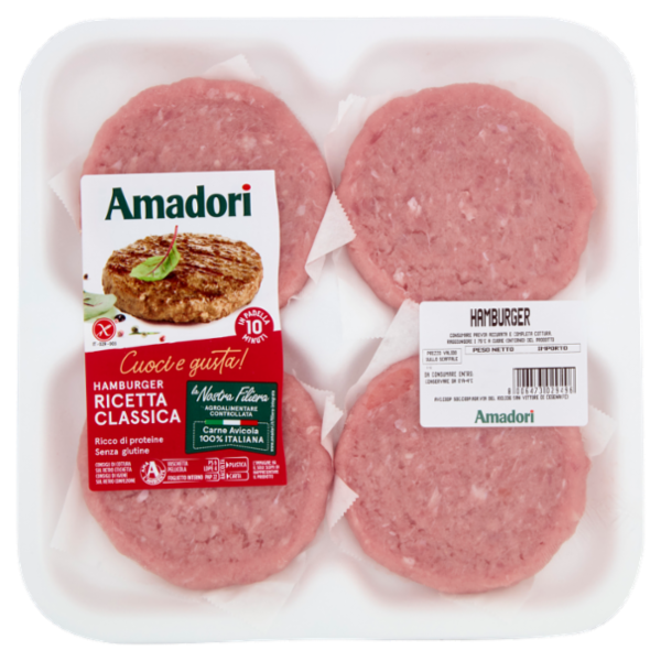 Amadori Hamburger Ricetta Classica 0,408 kg