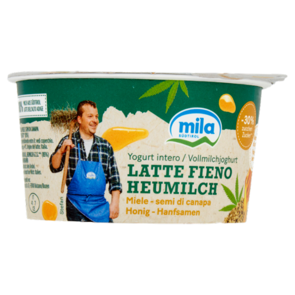 mila Yogurt intero Latte Fieno Miele - semi di canapa 150 g