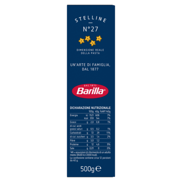 Barilla Pasta Stelline n.27 500g