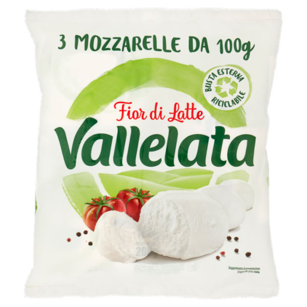 Vallelata Fior di Latte Mozzarelle 3 x 100 g