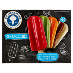 Gelato Da Sogno Ghiaccioli Assortiti Nei Gusti Amarena, Menta, Arancia, Cola e Limone 20 x 75 g