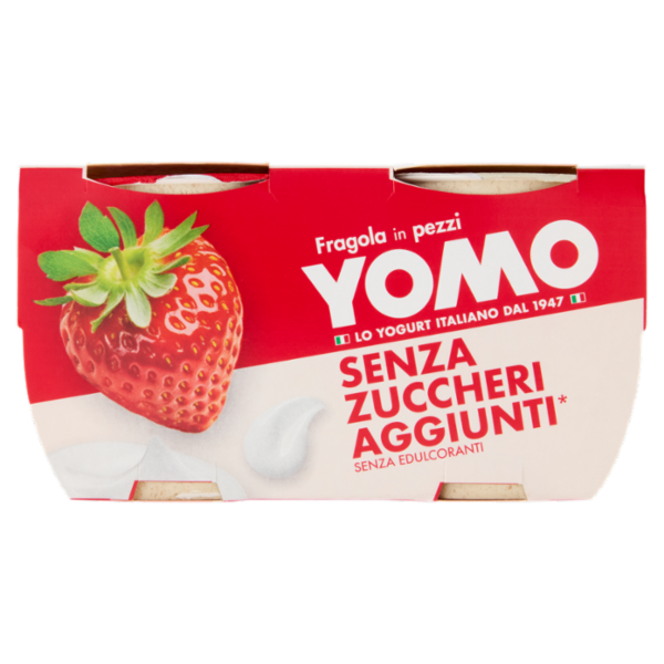 Yomo Senza Zuccheri Aggiunti* Fragola in pezzi 2 x 125 g