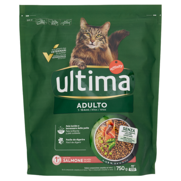 ultima Cat Adulto 1-10 Anni con Salmone 750 g