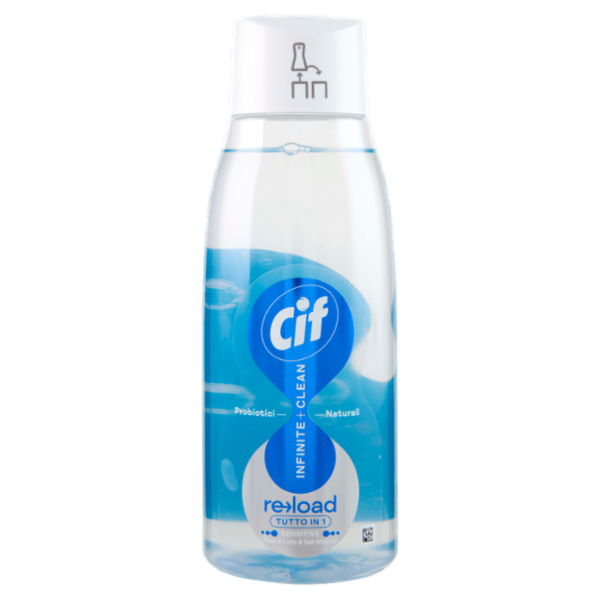 Cif Infinite + Clean reload Tutto in 1 Sensitive Fiori di Loto & Sali Minerali 590 ml