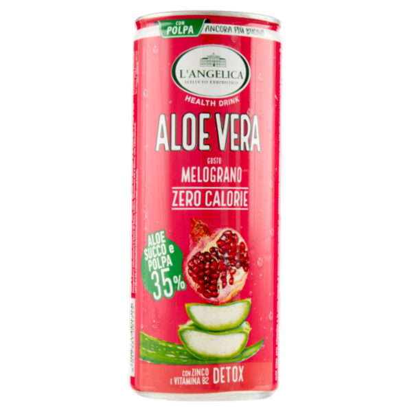 L'Angelica Health Drink Aloe Vera Gusto Melograno Zero Calorie Detox 240 ml