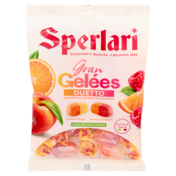 Sperlari Gran Gelées Duetto Arancia-Pesca, Arancia-Lampone 150 g