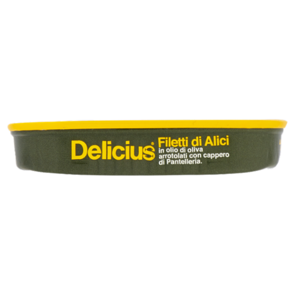 Delicius Filetti di Alici in olio di oliva arrotolati con cappero di Pantelleria 46 g