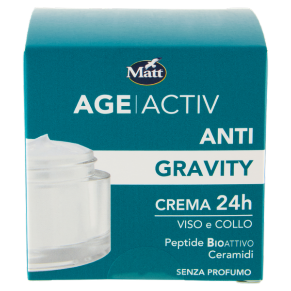 Matt Age Activ Anti Gravity Crema 24h Viso e Collo Peptide Bioattivo Ceramidi 50 ml