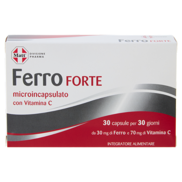 Matt Divisione Pharma Ferro Forte microincapsulato con Vitamina C 30 capsule 17,1 g