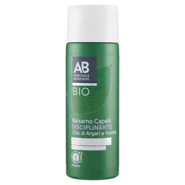 Armonia & Benessere Balsamo per Capelli Disciplinante Bio con Olio di Argan ed Inulina 200 ml