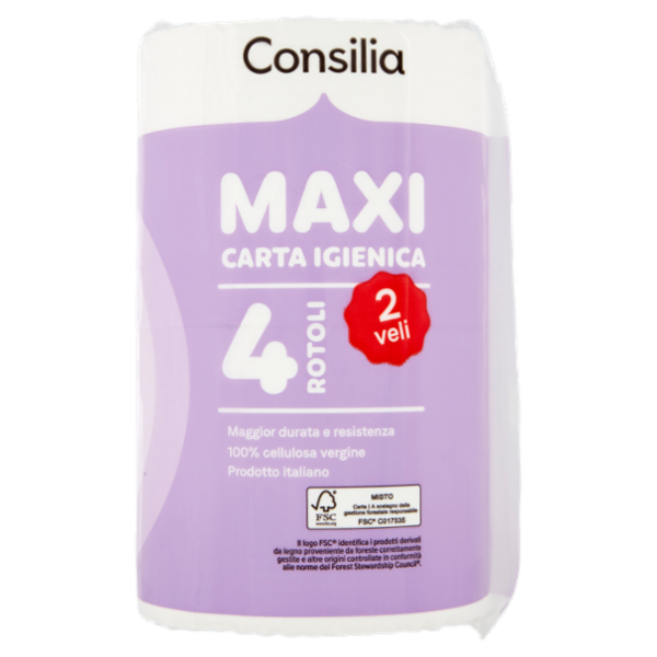Consilia Carta Igienica 2 Veli 4 maxi rotoli