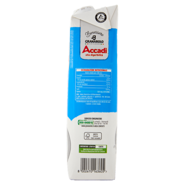 Granarolo Benessere Accadì Senza Lattosio 1% di Grassi 1 L