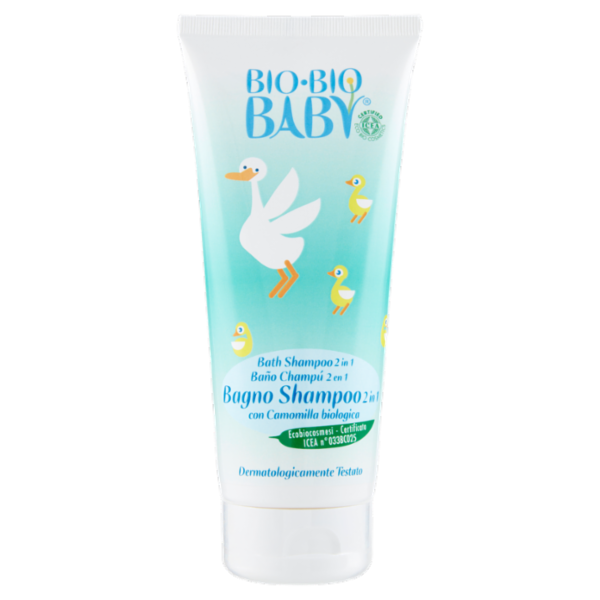 Bio-Bio Baby Bagno Shampoo 2 in 1 con Camomilla biologica 200 ml