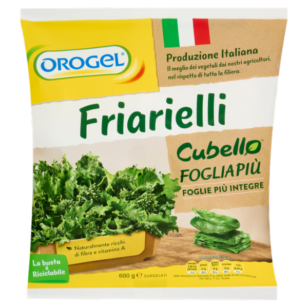 Orogel Cubello Friarielli Foglia Più Surgelati 600 g