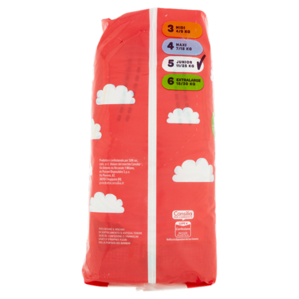 Consilia Pannolini per Bambini Junior 11-25 kg 5 18 pezzi