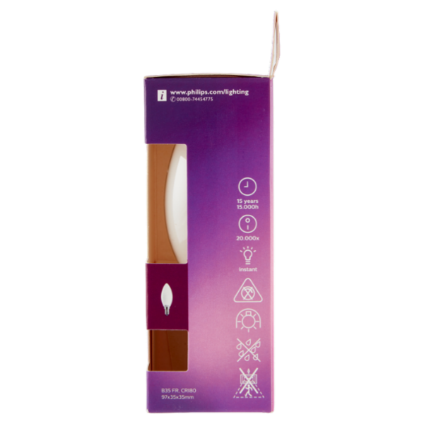 Philips Led candela vetro 25W E14 4000K non dim