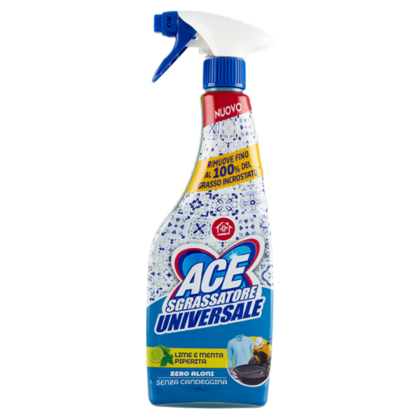 Ace Sgrassatore Universale Lime e Menta Piperita Senza Candeggina 600 ml