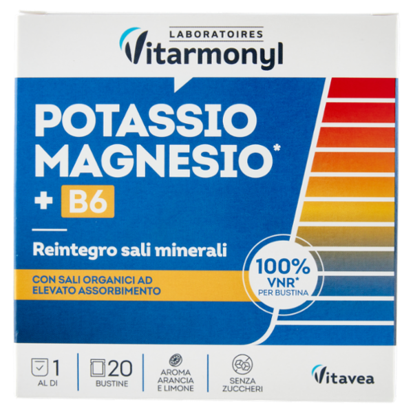 Laboratoires Vitarmonyl Potassio Magnesio* + B6 20 Bustine 64 g