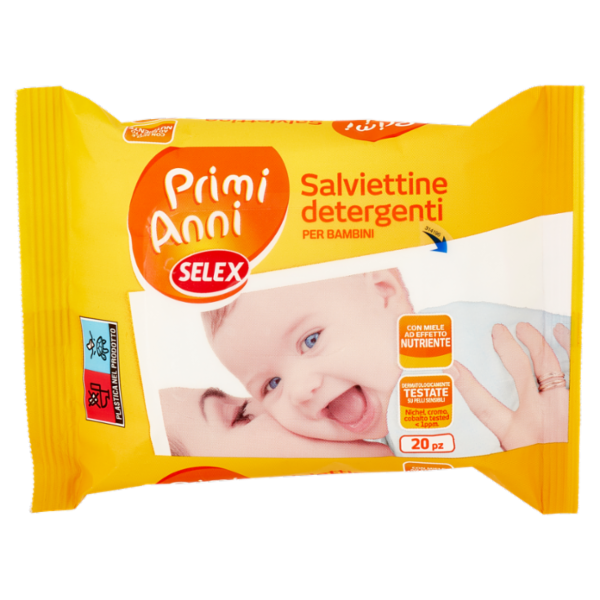 Selex Primi Anni Salviettine Detergenti per Bimbo 20 pezzi