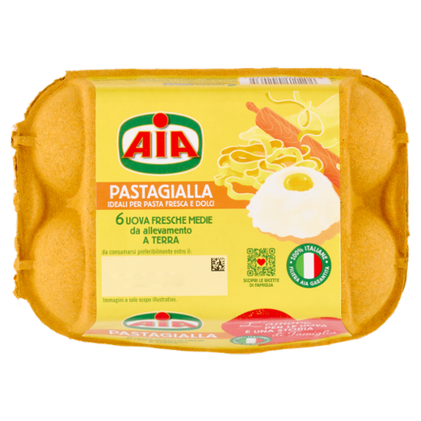 Aia Pastagialla 6 Uova Fresche Medie da allevamento a Terra