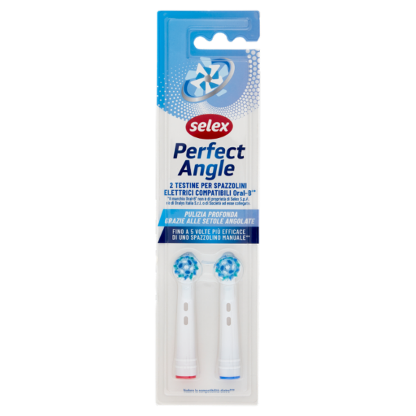 Selex Testine per Spazzolini Elettrici Compatibili Oral-B Perfect Angle 2 pezzi