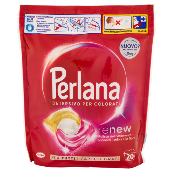 PERLANA Caps Detersivo Colorati 20 lavaggi 20 x 13,5 g