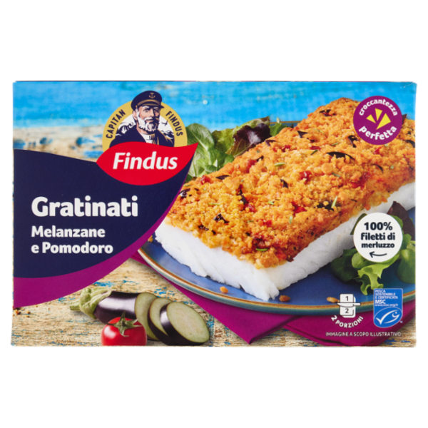 Capitan Findus I Gratinati Merluzzo con Melanzane e Pomodoro 380 g