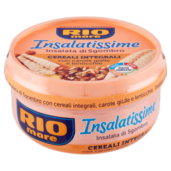 Rio mare Insalatissime Insalata di Sgombro Cereali Integrali con carote gialle e lenticchie 220 g