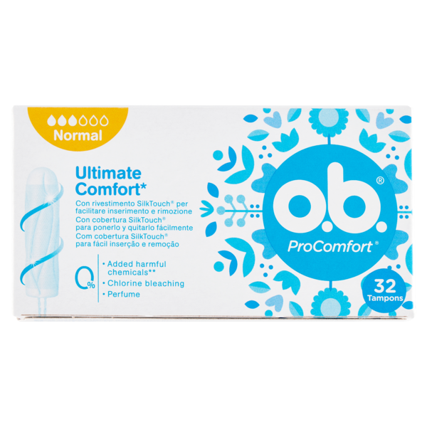 o.b. ProComfort Ultimate Comfort* Normal Tampons 32 pz