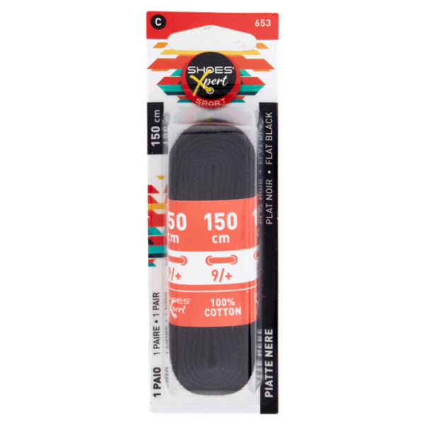 Shoes'Xpert Sport Piatte Nere 150cm 9/+ 1 Paio