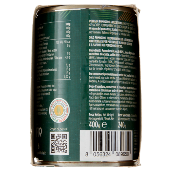 Le Stagioni d'Italia Polpa a Pezzettoni 3 x 400 g