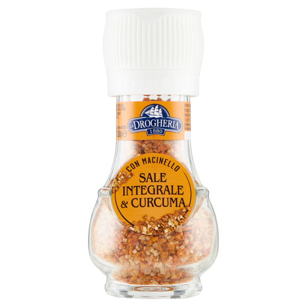 La Drogheria 1880 Sale Integrale & Curcuma con Macinello 50 g