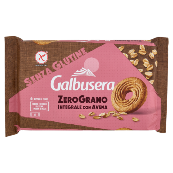 Galbusera ZeroGrano Integrale con Avena Senza Glutine 220 g (6 monoporzioni)