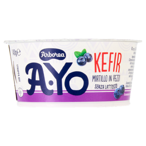 Arborea A-Yo Kefir Mirtillo in Pezzi Senza Lattosio 140 g