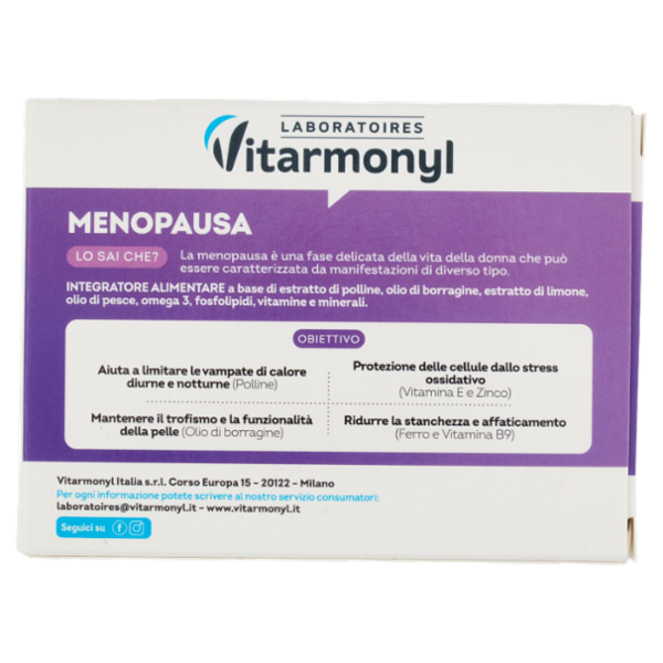 Laboratoires Vitarmonyl Menopausa 15 Capsule Giorno x 8,25 g + 15 Perle Notte x 12,95 g
