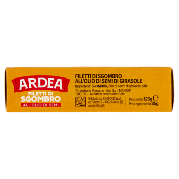 Ardea Filetti di Sgombro all'Olio di Semi 125 g