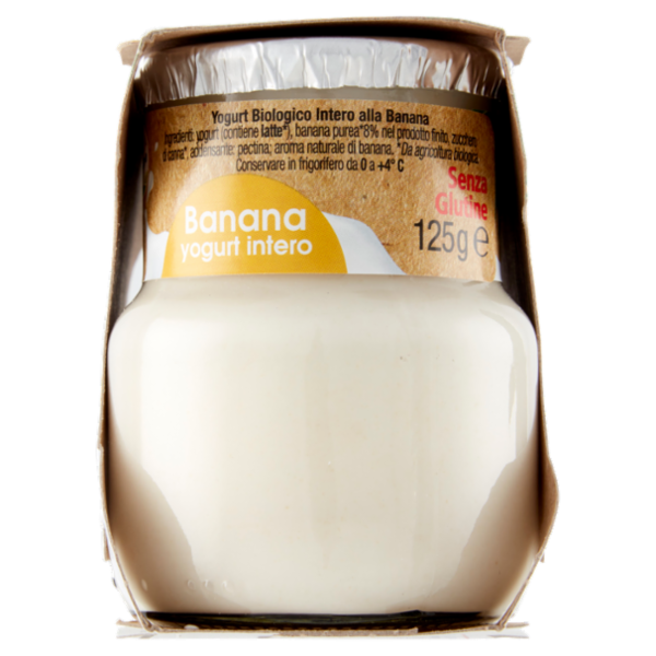 Centrale del Latte di Roma Banana yogurt intero da Agricoltura Biologica 2 x 125 g