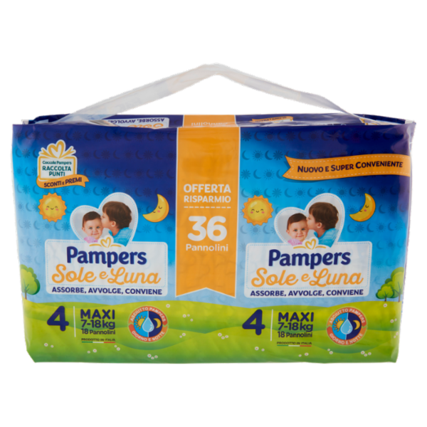 Pampers Sole e Luna 4 Maxi 18 pz