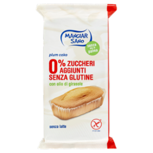 Mangiar Sano Plum Cake 0% Zuccheri Aggiunti Senza Glutine 4 x 45 g
