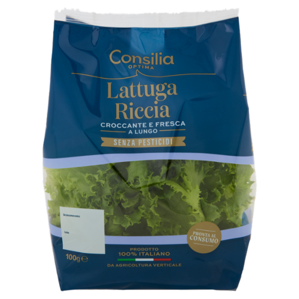Consilia Optima Lattuga Riccia Lavata e Pronta per il Consumo 100 g