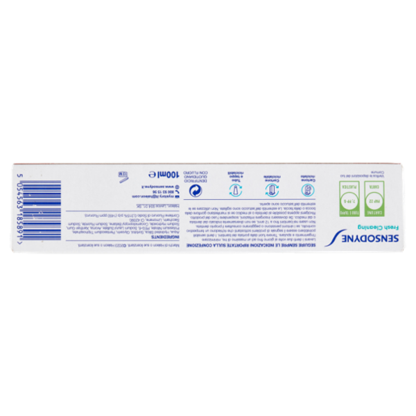 Sensodyne Dentifricio Fresh Cleaning per Denti Sensibili, Tripla Azione di Pulizia 100 ml